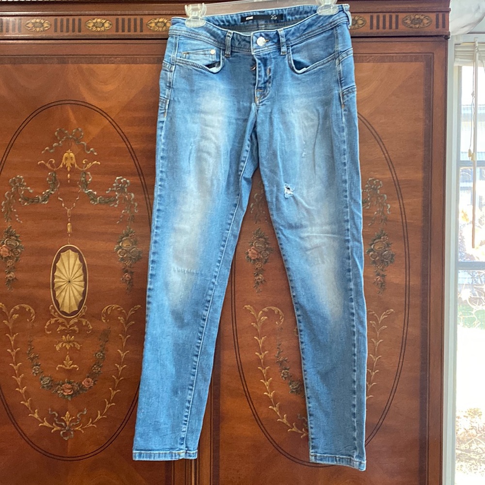 Distressed jeans